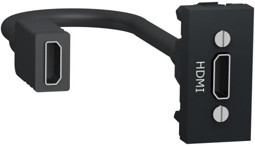 Розетка HDMI без рамки Schneider Electric Unica Modular 1-м. 1 мод. антрацит фото Розетка HDMI без рамки Schneider Electric Unica Modular 1-м. 1 мод. антрацит картинка